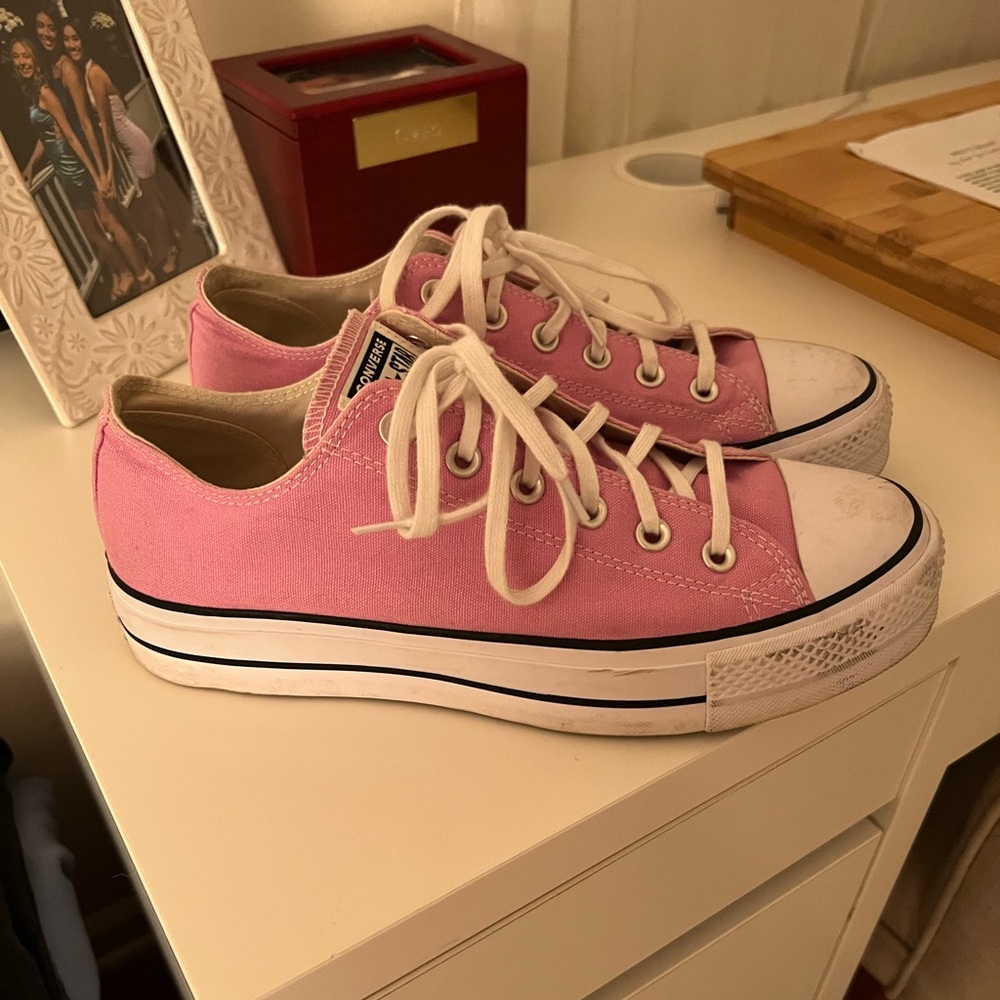 Pink Platform Converse